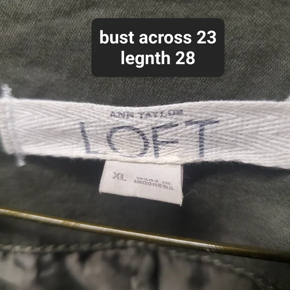 Loft Lace Collar military green utility jacket Xl extra large - Picture 3 of 4